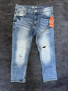 Wonder Nation Boys Distressed Look Jeans 10 Husky Adj Waist Reinforced Knee NWT - Picture 1 of 6