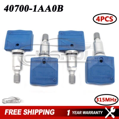 SENSOR DE PRESIÓN DE NEUMÁTICOS TPMS para Nissan Máxima Altima Infiniti 40700-1AA0B de 4 piezas Foto 1 de 4
