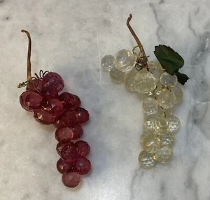 Vintage Acrylic Faceted Grape Clusters - Picture 1 of 3