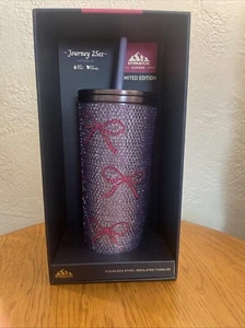 Hydra peak limited edition bedazzled bling lavender purple bow tumbler w/ straw - Picture 1 of 7