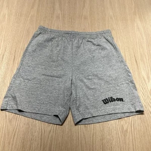 Vintage Wilson Shorts Adult Large Gray Athletic Fleece Gym 90s Y2K - Picture 1 of 19