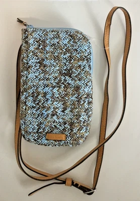 NUEVO SIN ETIQUETAS - VERA BRADLEY - Bandolera para teléfono celular azul/marrón paja, Sealife Foto 1 de 3