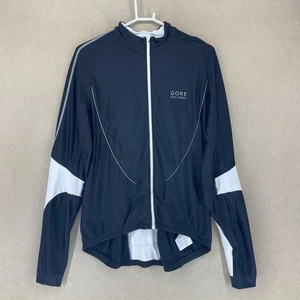 Gore Bike Wear Cycling Jacket Men's XXL Full Zip Black White Lightweight - Picture 1 of 10