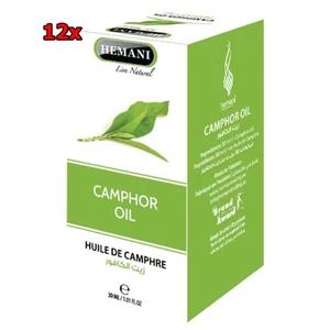 12x Olio di Canfora Hemani Olio Essenziale di Erboristeria 30 ml 100% Naturale زيت الكافور هيماني - Foto 1 di 1