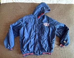 Vintage Starter Jacket Made In USA Men’s Size L Super Bowl XXVI Biils Redskins - Picture 1 of 21