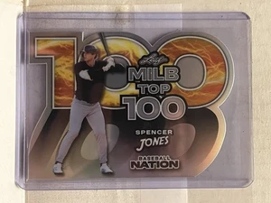 2025 Leaf Nation Baseball Spencer Jones Base MILB Top 100 #/15 New York Yankees - Picture 1 of 2