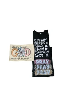 3 Graphic Girl Tees 5T - Picture 1 of 7