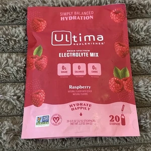 Ultima Replenisher Daily Electrolyte Powder Drink Mix – Raspberry, 20 Sticks - Picture 1 of 2