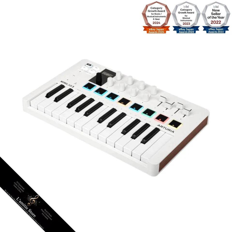 Arturia MiniLab 3 White WH MIDI Keyboard Controller MK3 25-Key Compact MiniLab3 - Bild 1 von 4