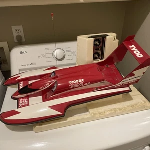 Vintage 90s TYCO RC 9.6v TWIN TURBO HYDROPLANE Speed Boat Kyle Wimann UNTESTED - Picture 1 of 15