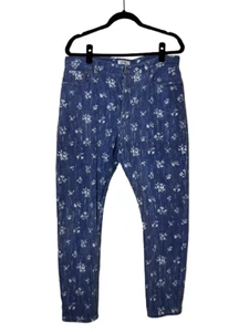 Polo Ralph Lauren The Callen tiro alto, para mujer talla 14/32R, azul con blanco floral - Imagen 1 de 5