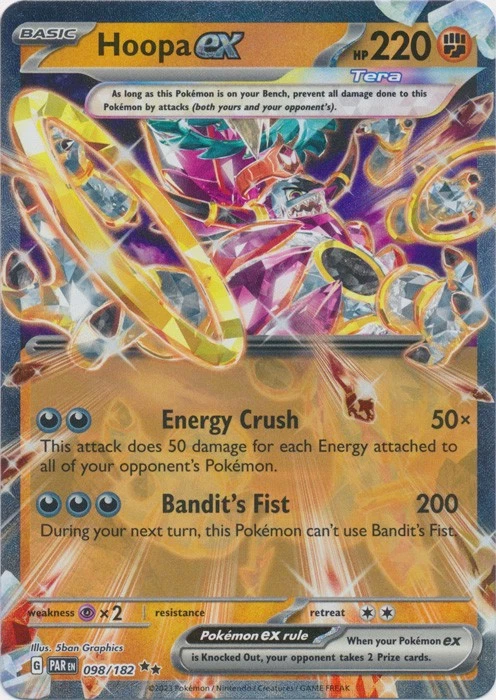 UR-01 Holo Hoopa ex 098/182 Double Rare SV04: Paradox Rift - Image 1 of 1
