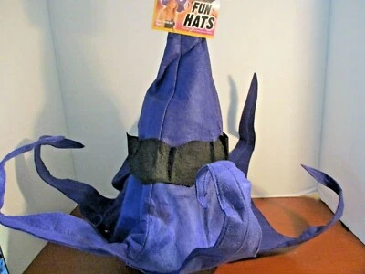 MARIO CHIODO~Purple Felt CURLY WITCH HAT~Bendable Wires~NWT - Image 1 of 4