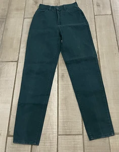 Vintage Lee Riders Mom Jeans 27x31 Made in USA grün Hose ohne Etikett - Bild 1 von 5