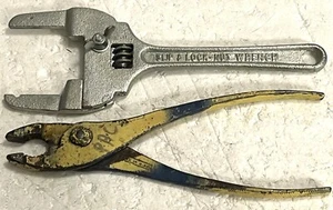 Menge 2: Vintage 10" Zange USA & Slip & Kontermutter Schraubenschlüssel Taiwan - Bild 1 von 9