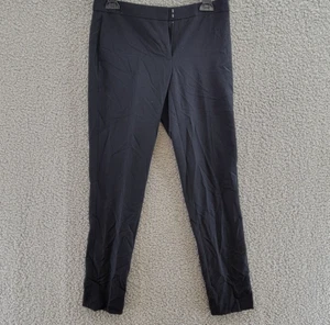 Calvin Klein Highline Ankle Length Pants Women's 0 Black Pockets Zip Hook & Bar - Picture 1 of 18