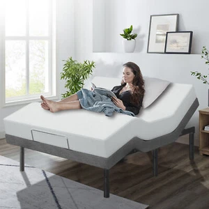 Marco base de cama ajustable inteligente doble XL con colchón aplicación de control USB - Imagen 1 de 11
