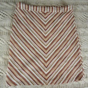 Liz Claiborne Career Women's Size 14 Chevron A Line Skirt Safari Stripe - Picture 1 of 6