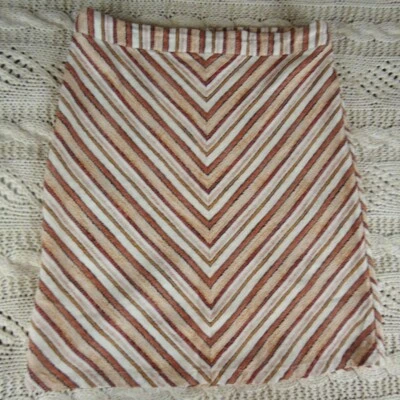 Liz Claiborne Career 女式 14 码雪佛龙 A 字裙野生动物园条纹  — 第 1/4 张图片