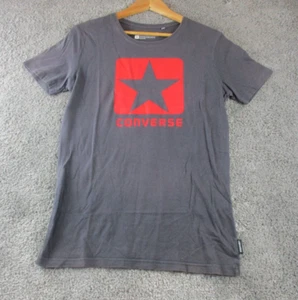 Converse Mens T Shirt Tee Small Grey Short Sleeve Round Neck Cotton Graphic - Picture 1 of 9