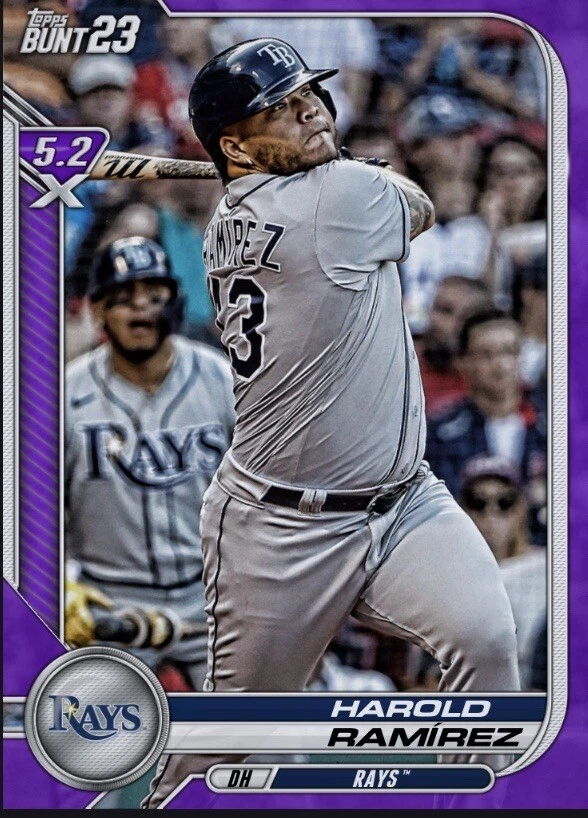 [DIGITAL] Topps Bunt - Harold Ramirez - 2023 Base 23 S1 Tier 6 Purple - Image 1 of 1