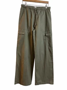 NWT ROXY Wide Leg High Rise Cargo Pants Casual Women’s Size S/8 Green - Picture 1 of 10