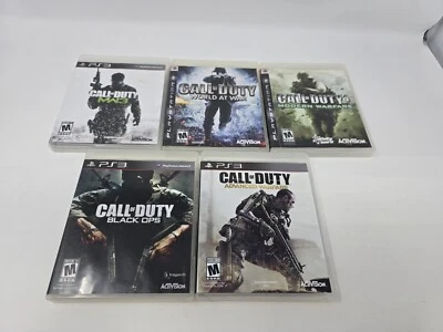 Call Of Duty PlayStation 3 PS3 Lot Of Five Games CIB Tested Working COD4 MW BO - Image 1 of 4