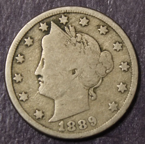 1889 Liberty Nickel Choice VG............Lot 9818 Cover