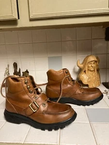 RALPH LAUREN POLO SPORT BUCKLE STRAP Leather Chukka Dress Boots 10 M - Picture 1 of 16