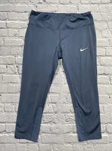Nike Power Epic Lux Running Crop Leggings Women’s Size L Gray Tights Athleisure - Picture 1 of 7