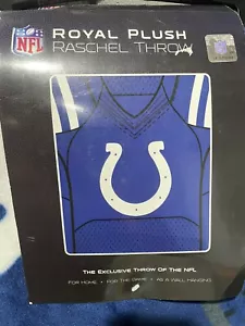 Camiseta deportiva manta de peluche real de Indianápolis Colts de la NFL 50 x 60 nueva con etiquetas - Imagen 1 de 3