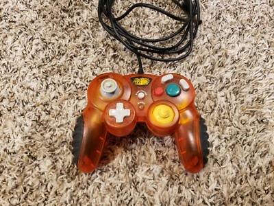 MadCatz MicroCon Macro Button 5636 Nintendo GameCube Controller Clear Orange - Imagem 1 de 4