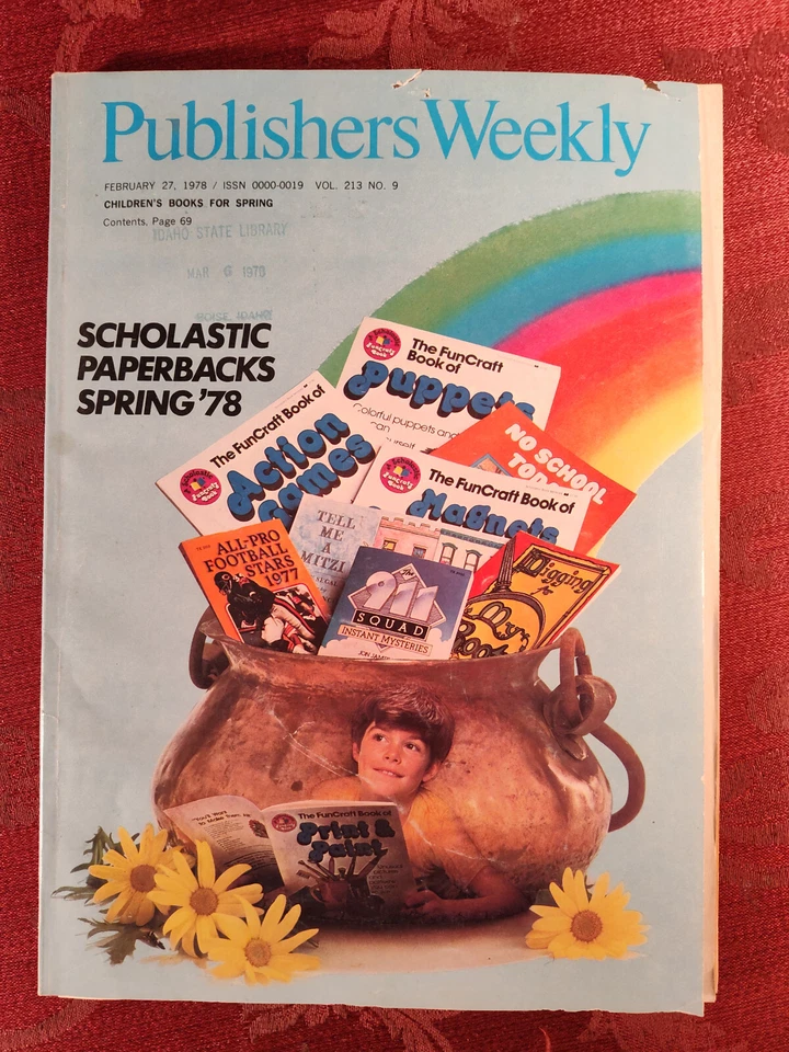 Rare PUBLISHERS WEEKLY Magazine February 27 1978 Children's Books Robert Kraus - Image 1 of 2