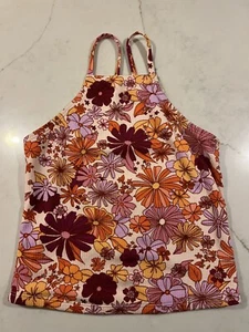 CAT&JACK GIRLS M(8) HALTER TOP FLOWERS COOL 70s VINTAGE SUMMER - Picture 1 of 4