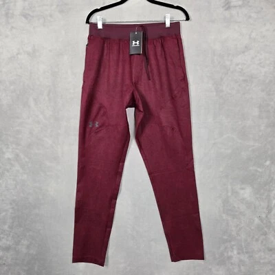 Pantalones deportivos Under Armour imparables para hombre medianos granate rojos ajustados nuevos con etiquetas Foto 1 de 4