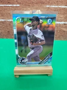 2019 Bowman Chrome Prospects AQUA REFRACTOR Marlins Edward Cabrera 1st /125 - Picture 1 of 2