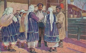 Bulgaria Soldado Herido Regresado Vintage Postal 07.54 - Imagen 1 de 2