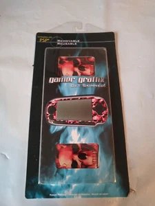 Gamer Graffix Horned Skull devil flames Removable Reusable Skin Sony PSP NIB - Picture 1 of 3