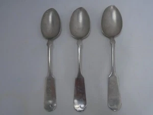 3 Vintage Hartford Silver METAL Serving Spoons engraved read - Picture 1 of 8
