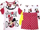 Disney Minnie Mouse Little Girls 4 Pc Snug Fit Pajama Set NWT Size  4  Red White