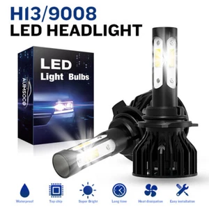 9008 H13 LED Headlight Super Bright Bulbs Kit 8000K White 330000LM High Low Beam - Picture 1 of 14