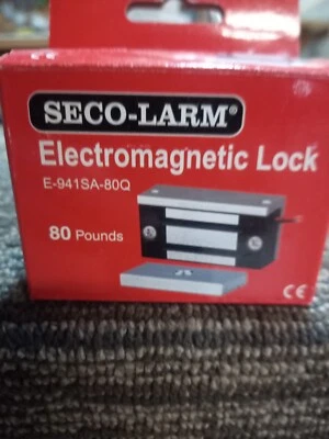 Seco-Larm Electromagnetic Lock, 80 pounds Modified Bracket SEE PIC  - Image 1 of 4