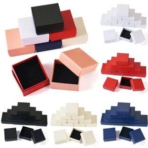 12Pcs Square Rhombus Textured Cardboard Gift Jewelry Storage Boxes 7.5x7.5x3.6cm - Picture 1 of 60