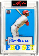 2023 Leaf Pro Set Pure Joe Torre Auto #'d 2/4 1960 Past Acetate Purple Encased