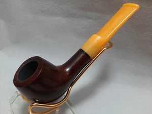 schöne "JEAN CLAUDE" Bruyere Pfeife - braun / Perlmutt Optik gelb - NEU - 372 - Bild 1 von 2