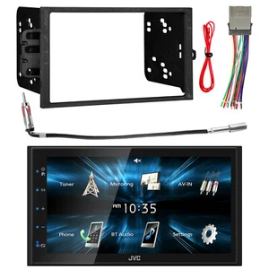 JVC KW-M150BT 6.8" Stereo Receiver, Antenna Adapter, Wiring Harness, Install Kit - Picture 1 of 5