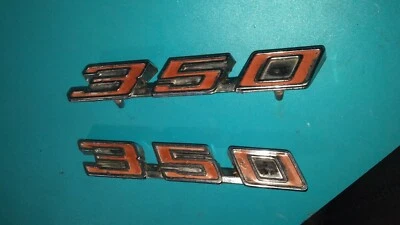 1967 1969 Pontiac Firebird 350 RH LH Hood Emblem 9792691 9792692 Genuine OEM Red - Image 1 of 4