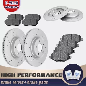 Front & Rear Brake Rotors + Brake Pads Set for 2011 - 2014 Ford Edge Lincoln MKX - Bild 1 von 6