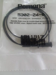 New Black Pomona 5302-24-0 SMD Grabber Banana Plug - Picture 1 of 1