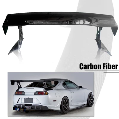Alerón trasero de fibra de carbono brillante para Toyota Supra JZA80 MK4 1993-2002 Foto 1 de 4